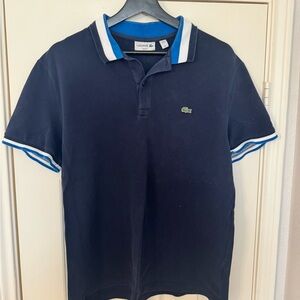 Lacoste Men's Dark Blue Polo - Size Large